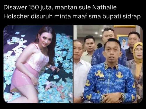 Disawer 150 Juta, Nathalie Holscher Malah Diminta Minta Maaf kepada Bupati Sidrap, Ada Apa?